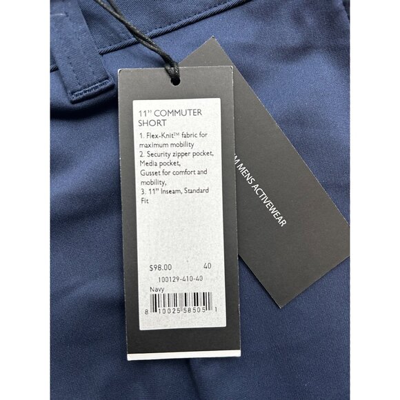 Rhone‎ Men's Commuter Shorts Flex-Knit Travel Techwear Navy Size 40 - Picture 5 of 11